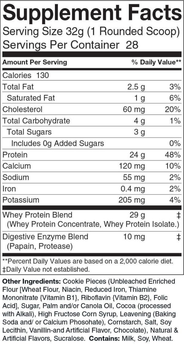 2lb Whey Cookies and Cream 28 servings - Image 2