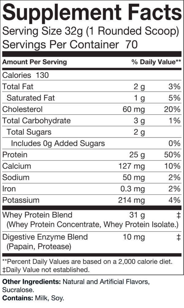 5lb Whey Protein Vanilla – 70 servings - Image 2